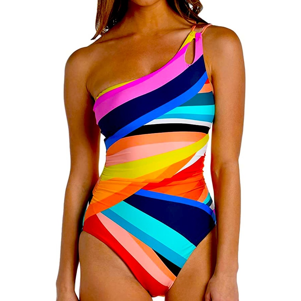 La Blanca One Shoulder one piece